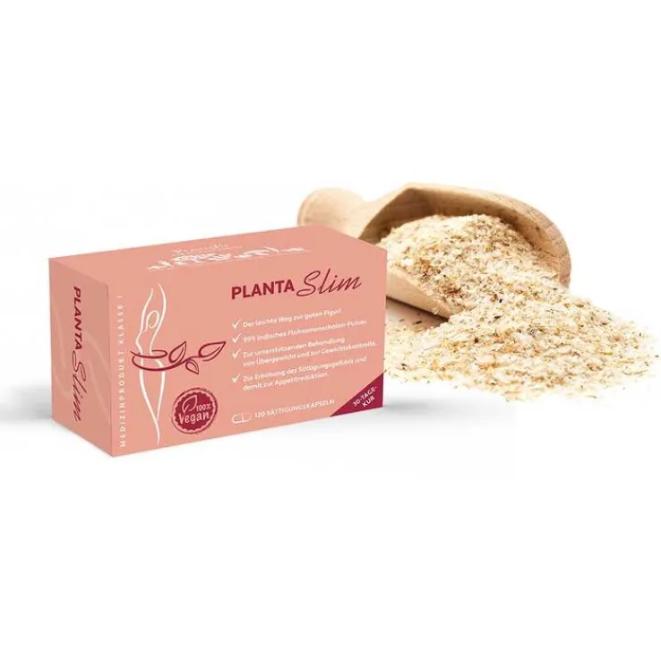 Planta Slim 99% ind.FlohsamenschalenPulver Kapseln vegan, 120 St