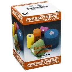 Pressotherm Kohäsive Bandage 8cmx4m rot, 1 St