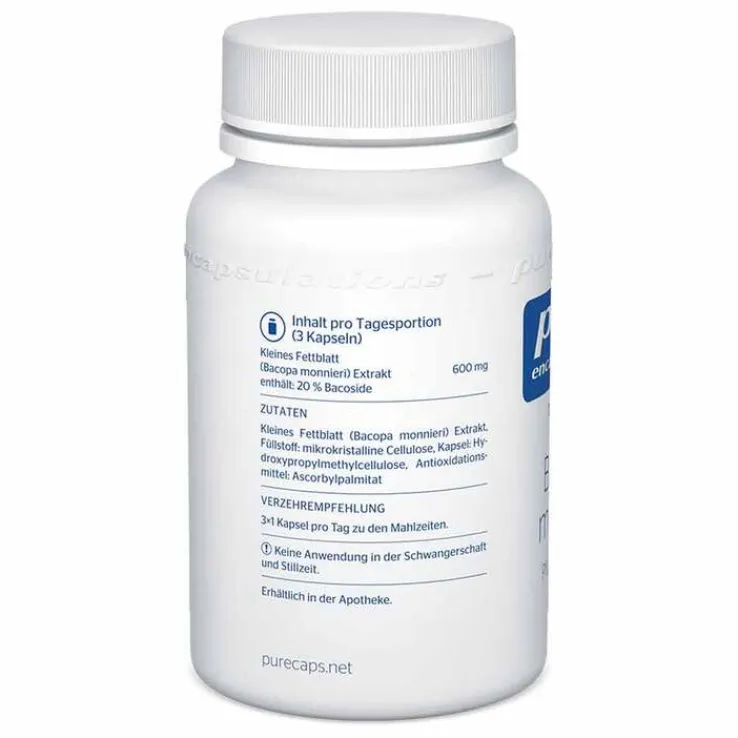 Pure Encapsulations Bacopa monniera Kapseln, 60 St