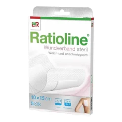 Ratioline Wundverband 15x10 cm steril, 5 St