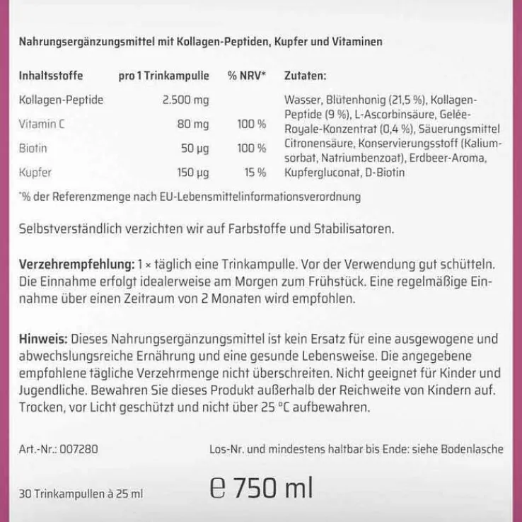 Sanhelios Beauty Kollagen Trinkampullen, 30 St