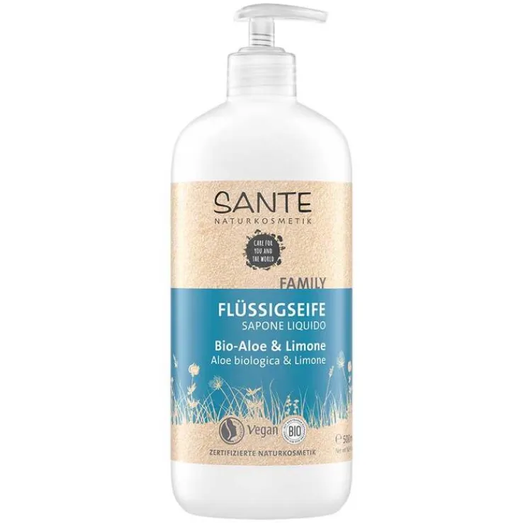 Sante Flüssigseife Bio-Aloe & Limone, 500 ml