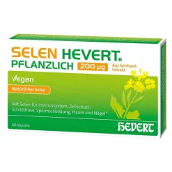 Selen Hevert pflanzlich 200 µg Kapseln, 60 St