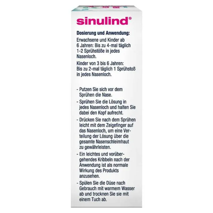 Sinulind Meerwasser Nasenspray + Aloe Vera, 20 ml