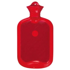 Sänger Gummi Wärmflasche Doppellamelle aus einem Guss rot, 1X2 l