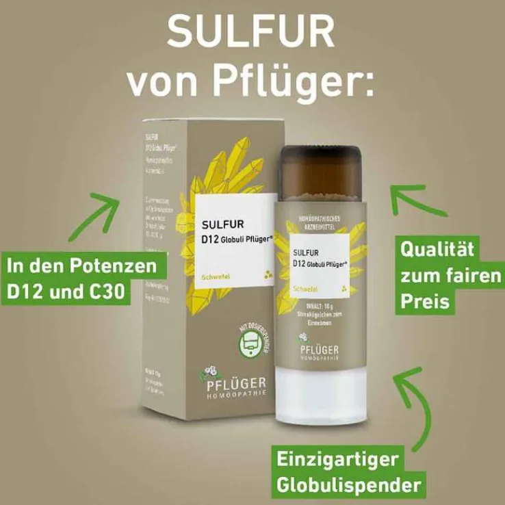 Sulfur C30 Globuli Pflüger Dosierspender, 10 g