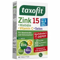 Taxofit Zink + Histidin + Selen Depot Tabletten, 40 St