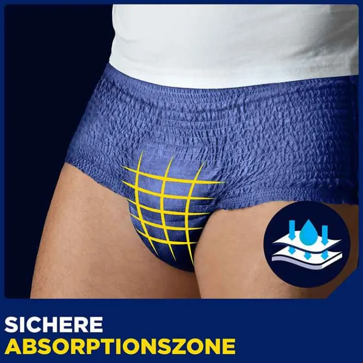TENA® MEN ACTIVE FIT Plus Pants blau S/M bei Inkontinenz, 4X12 St