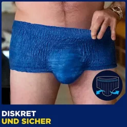 TENA® MEN ACTIVE FIT Plus Pants blau L/XL bei Inkontinenz, 4X10 St