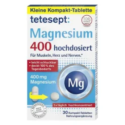 Tetesept Magnesium 400 hochdosiert Tabletten, 30 St