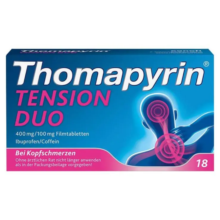 Thomapyrin TENSION DUO 400 mg / 100 mg Filmtabletten, 18 St