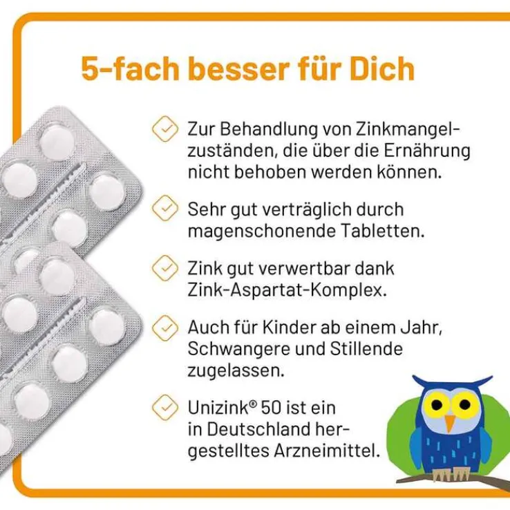 Unizink 50 Tabletten, 50 St