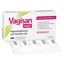 Vagisan sept Vaginalzäpfchen mit Povidon-Iod, 5 St