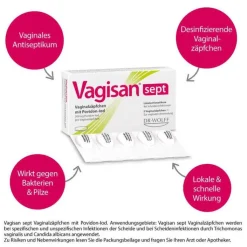 Vagisan sept Vaginalzäpfchen mit Povidon-Iod, 5 St