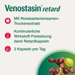 Venostasin® retard Kapseln mit Rosskastaniensamen-Trockenextrakt, 100 St