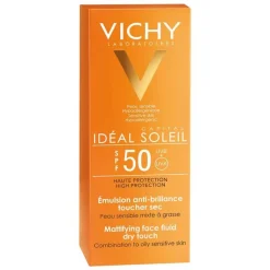 Vichy Idéal Soleil Mattierendes Sonnen-Fluid LSF 50+ für das Gesicht, 50 ml
