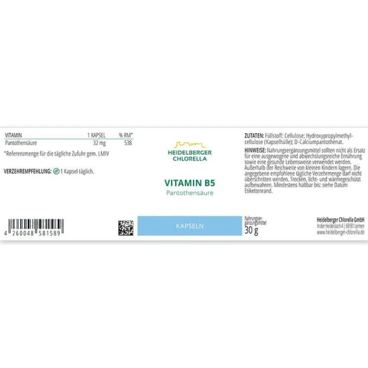 Vitamin B5 Kapseln, 60 St