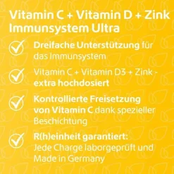 Vitamin C + Vitamin D + Zink Immunsystem Ultra Kapseln, 120 St