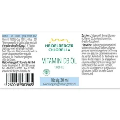Vitamin D3 Öl Tropfen zum Einnehmen, 30 ml