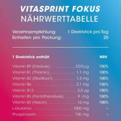Vitasprint Fokus Direktsticks, 20 St