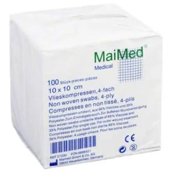 Vlieskompressen 10x10 cm unsteril, 100 St