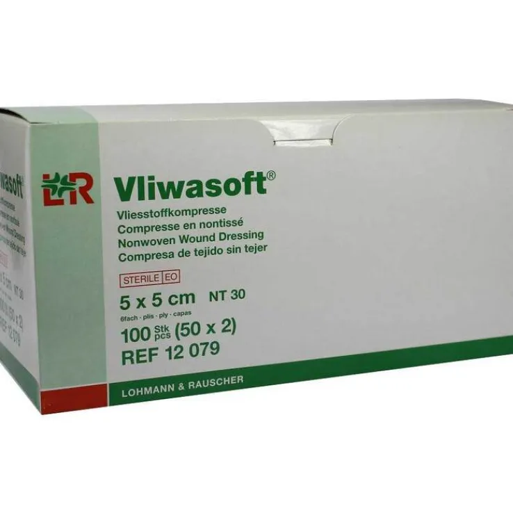 Vliwasoft Vlieskompressen 5x5cm 6-lagig steril, 50X2 St