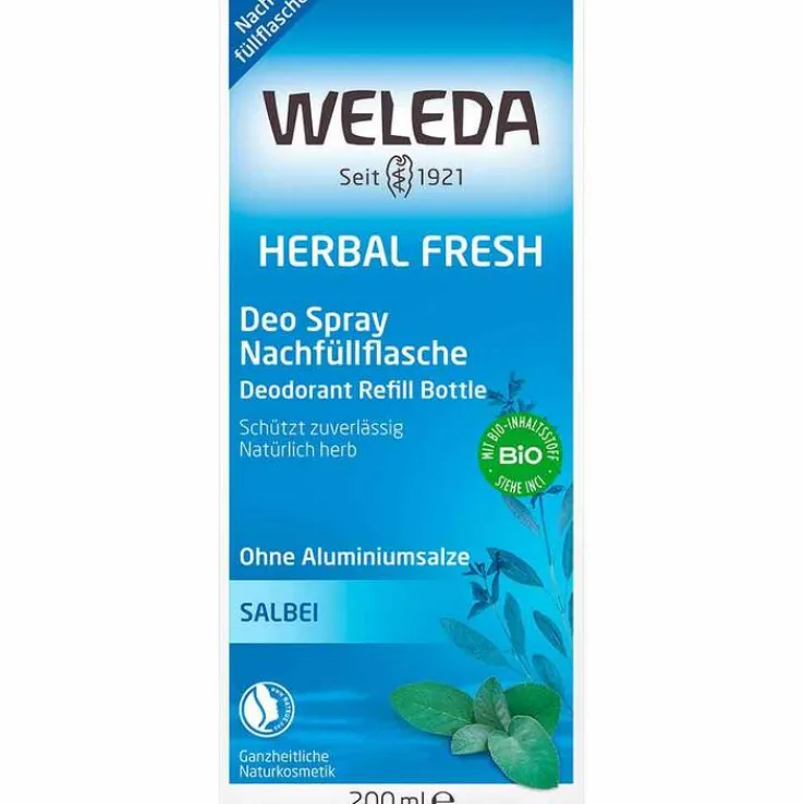 Weleda Herbal Fresh Deo Spray Salbei Nachfüllflasche, 200 ml