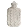Wärmflasche 2 l Zopfmuster Natur Oekot.Strickb., 1 St