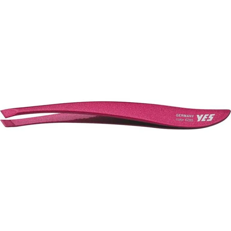 Yes Pinzette 9 cm schräg rostfrei Fashion Zetty rot, 1 St