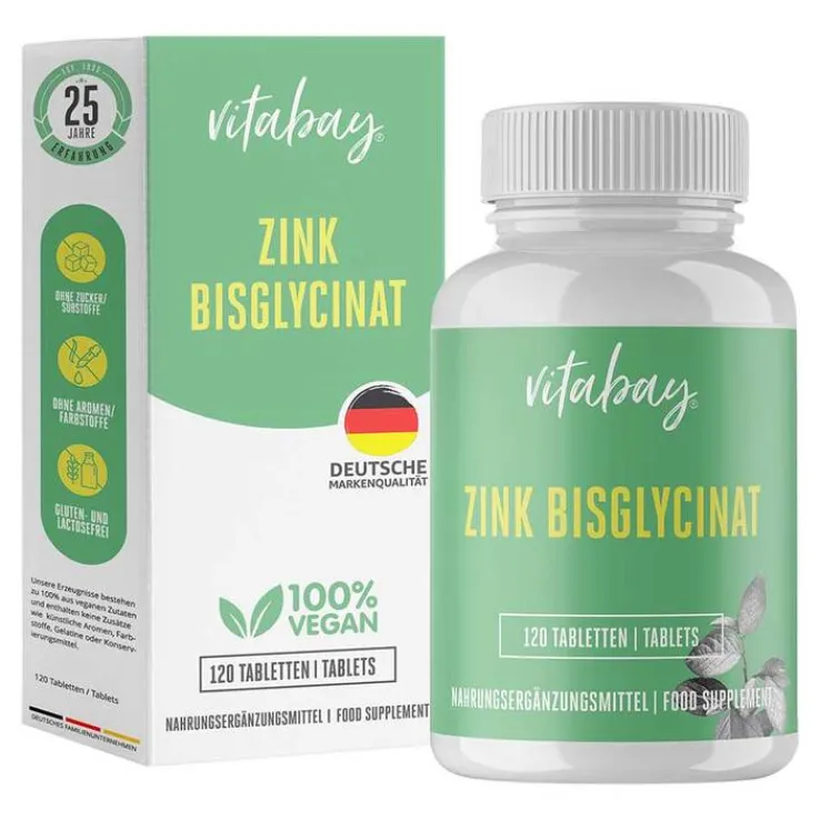 Zink Bisglycinat 25 mg hochdosiert Tabletten, 120 St