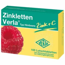 Zinkletten Verla Himbeere Lutschtabletten, 100 St