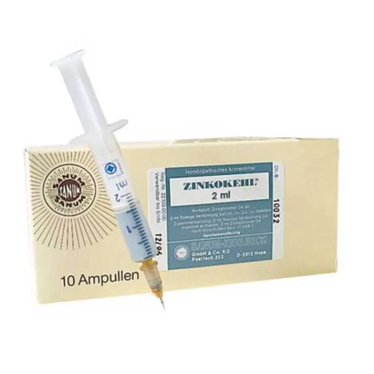 Zinkokehl Ampullen D 4, 10X2 ml